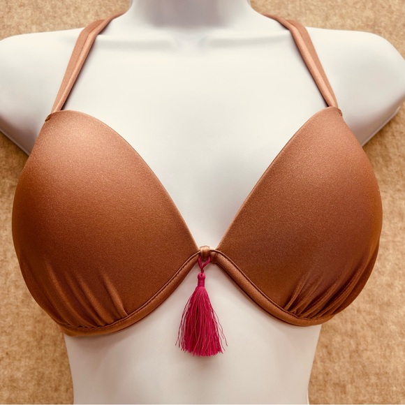 NWOT Shade & Shore Underwire Top Tassel Bottom Bathing Suit Bikini, 36C - Picture 5 of 8